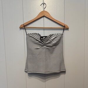 Maeve by Anthropologie Strapless Striped Top